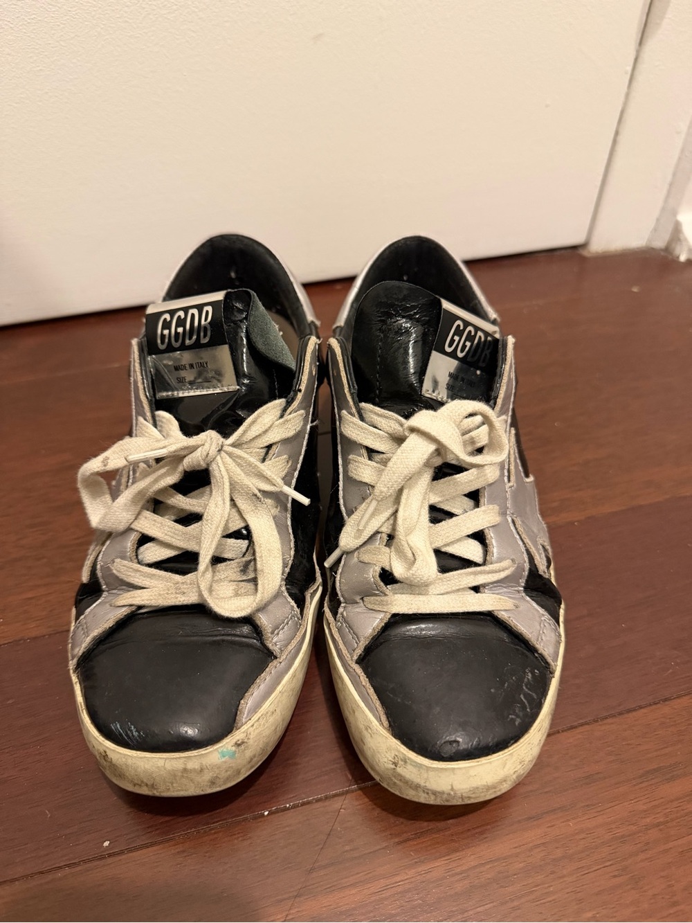 Golden Goose GGDB Black & Gray Star Sneakers